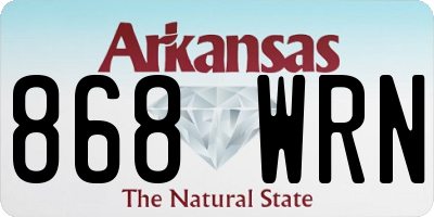 AR license plate 868WRN