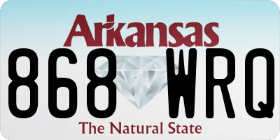 AR license plate 868WRQ