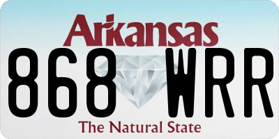 AR license plate 868WRR