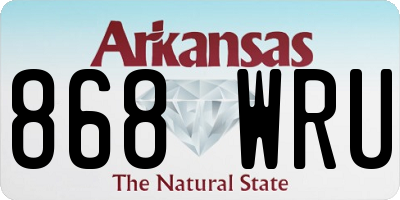 AR license plate 868WRU