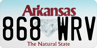 AR license plate 868WRV