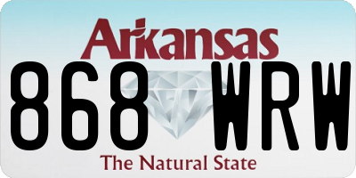 AR license plate 868WRW