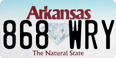 AR license plate 868WRY