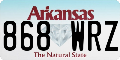 AR license plate 868WRZ
