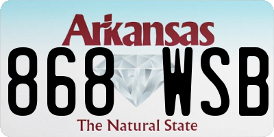 AR license plate 868WSB