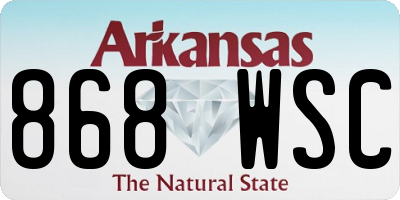 AR license plate 868WSC