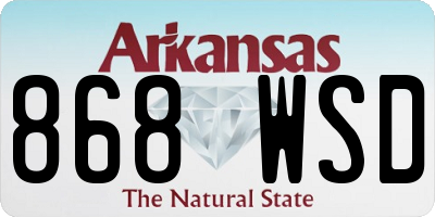 AR license plate 868WSD