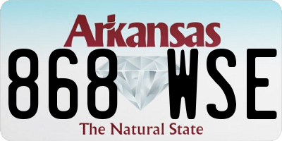 AR license plate 868WSE