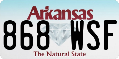 AR license plate 868WSF