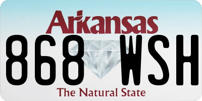 AR license plate 868WSH