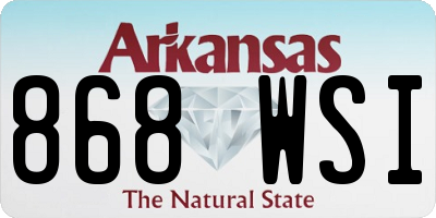 AR license plate 868WSI