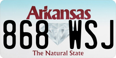 AR license plate 868WSJ
