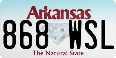 AR license plate 868WSL