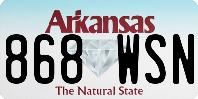 AR license plate 868WSN