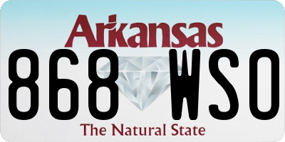 AR license plate 868WSO