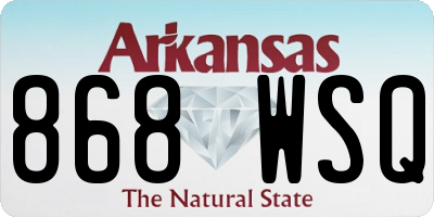 AR license plate 868WSQ