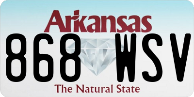 AR license plate 868WSV