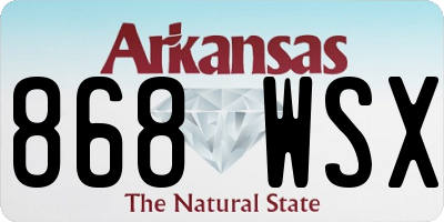 AR license plate 868WSX
