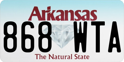 AR license plate 868WTA