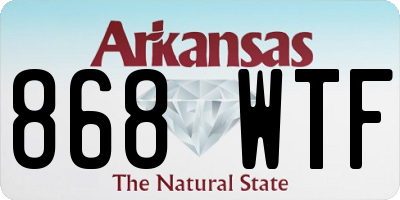 AR license plate 868WTF