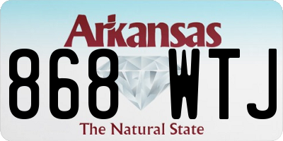 AR license plate 868WTJ
