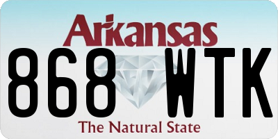 AR license plate 868WTK