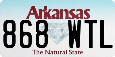 AR license plate 868WTL