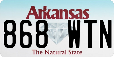 AR license plate 868WTN
