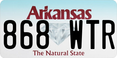 AR license plate 868WTR