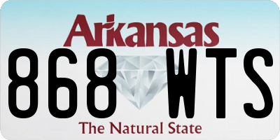 AR license plate 868WTS