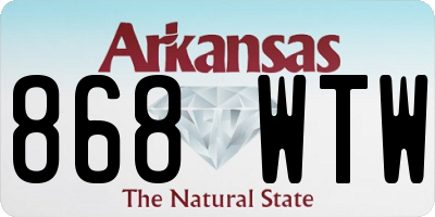 AR license plate 868WTW