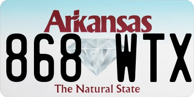 AR license plate 868WTX