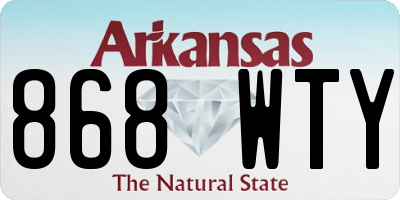 AR license plate 868WTY