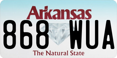 AR license plate 868WUA
