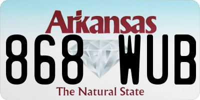 AR license plate 868WUB