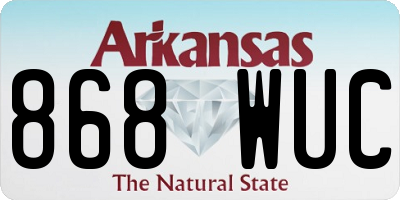 AR license plate 868WUC