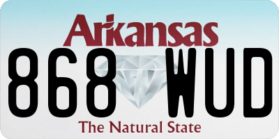 AR license plate 868WUD