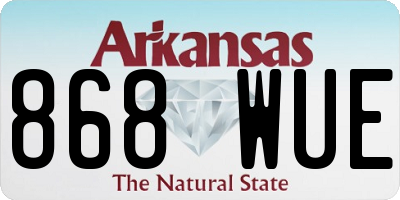 AR license plate 868WUE