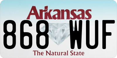 AR license plate 868WUF