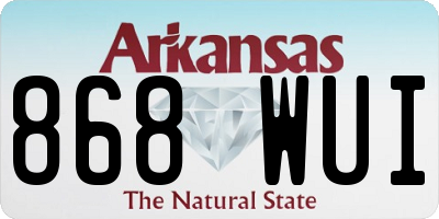 AR license plate 868WUI