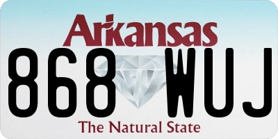 AR license plate 868WUJ