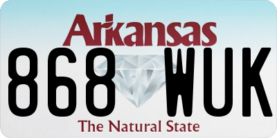 AR license plate 868WUK