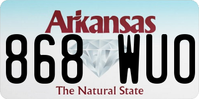 AR license plate 868WUO