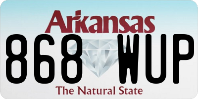 AR license plate 868WUP