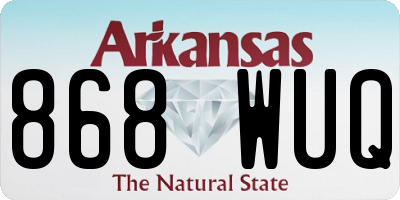 AR license plate 868WUQ
