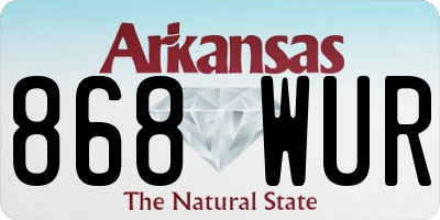 AR license plate 868WUR