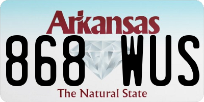 AR license plate 868WUS