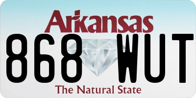 AR license plate 868WUT