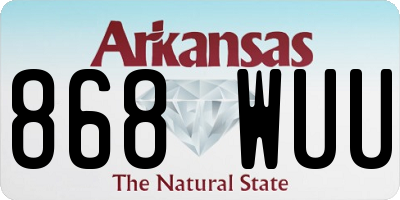 AR license plate 868WUU