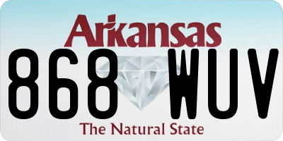 AR license plate 868WUV